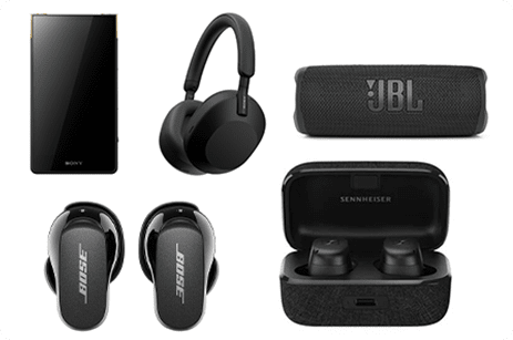 Portable Digital Audio<br>Bluetooth earphones/headphones/speakers